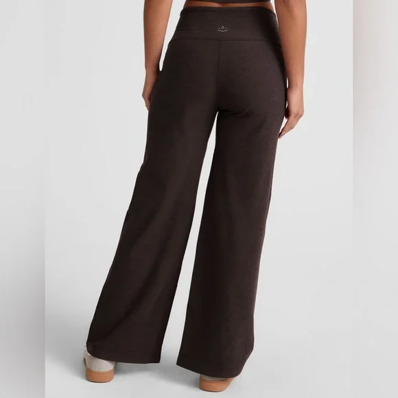 Beyond Yoga Spacedye Laid Back Wide Leg Pant Large Regular Chocolate Brown - Picture 3 of 8